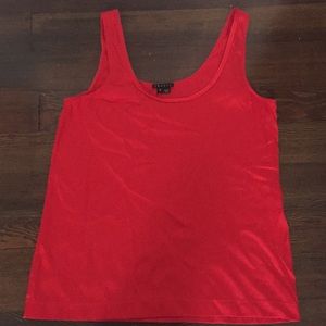 Theory red silk tank